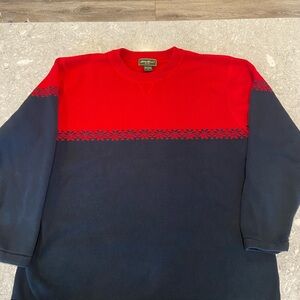 Eddie Bauer Men's Sweater in Red and Navy